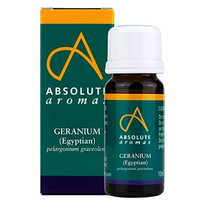 Image de Absolute Aromas Huile Essentielle de Géranium Égyptien 10 ml 100% Pure, Naturelle, Non Diluée, Vegane et Sans Cruauté Pour une utilisation dans les Diffuseurs Mélanges d&#039;Aromathérapie