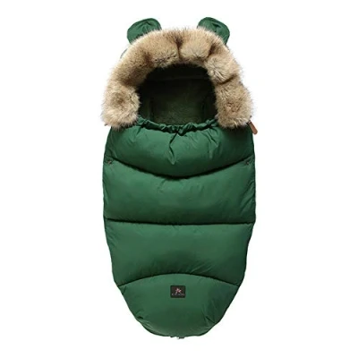 Image de Gorger Chancelière Poussette Universelle Confortable Sac de Couchage Bébé Hiver Chaud Imperméable Couverture Emmaillotage pour Poussette, Landaus, Buggy, Siège Auto, Lits (Vert)