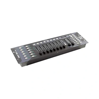 Image de BoomToneDJ DMX 192 mk2 Contrôleur 512 professionnel Console canaux. 23 banques de 8 scènes programmables. Contrôle jeux lumière. faders Effets DJ Disco Light Eclairage scène Théâtre.