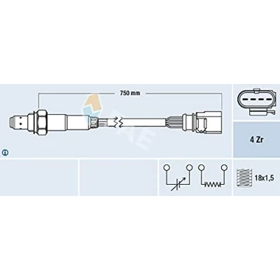 Image de FAE 77399 Sonde lambda VOLKSWAGEN: Polo V 3/5 portes, Scirocco III, Tiguan I, SKODA: Yeti, Fabia 2, Roomster, AUDI: Q3