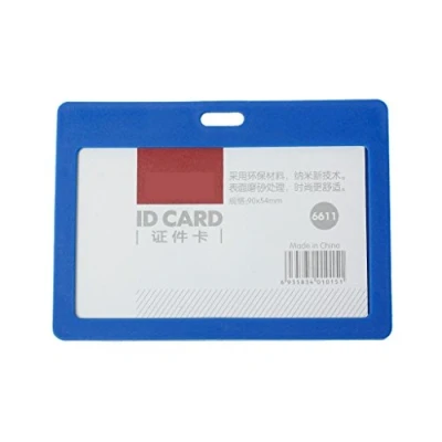 Image de CKB LTD® 10x Pochette Porte Badge Rigide et fermée Bleu Cadre Couleur Deluxe Horizontal/Paysage pour Carte d&#039;identité 102x78mm Peut contenir Une jusqu&#039;à 90x54mm