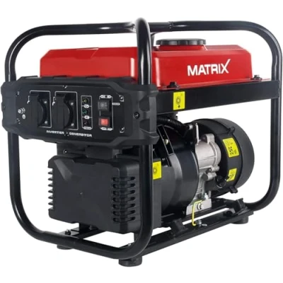 Image de Matrix IG 2000 groupe électrogène de secours à essence puissance watts technique d&#039;inverseur pour appareils sensibles portable moteur 4 temps 2x raccordement 230V