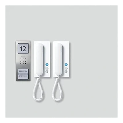 Image de Siedle SET CA 812 2 E/W Acier inoxydable, Blanc Systèmes d&#039;intercom audio (Avec fil, Blanc, Mur)
