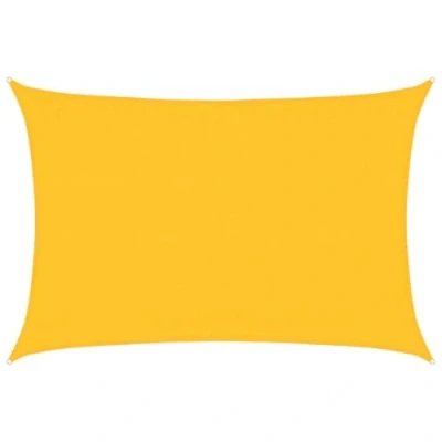 Image de vidaXL Voile d&#039;ombrage 160 g/m² rectangulaire Jaune 3,5x5 m PEHD, de Soleil, d’ombrage, Store Patio, Pare Soleil