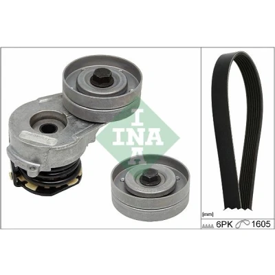 Image de INA 529 0330 10 Jeu de courroies trapézoïdales à nervures Contrôler et changer roue libre alternateur si nécessaire OPEL: Zafira B, Astra H 3/5 portes