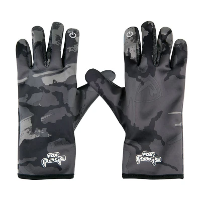 Image de Fox Rage Windblocker Thermal Camo Gloves (+ incl Touch voor Smartphone) Taille : Large