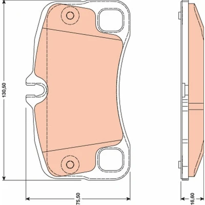 Image de TRW GDB1792 Jeu de plaquettes frein préparé pour indicateur d&#039;usure PORSCHE: 911 Coupe, Cabriolet, Targa