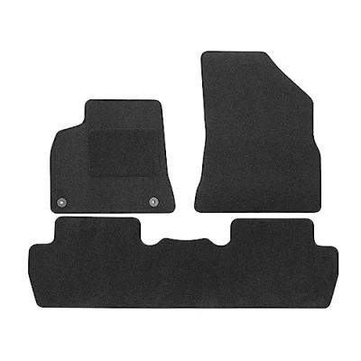 Image de Tapis de Sol Noir Velours Sur Mesure Pour Peugeot 5008 2010 2016, 4pcs, Ajustement précis, Renforcé Dans la Zone Pédale