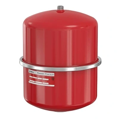 Image de Flamco Flexcon Premium 25 Litres 1,5/3 Bar Vase d&#039;Expansion à Membrane Fixe pour Installations en Circuit Fermé et de Chauffage Climatisation Réfrigération, Rouge, Garantie 15 ans 16924