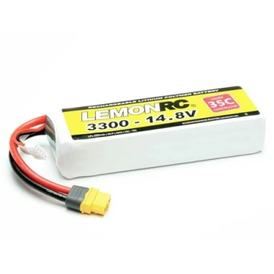 Image de Batterie LiPo LemonRC 14.8V 3300mAh 4 cellules Softcase XT60 35C
