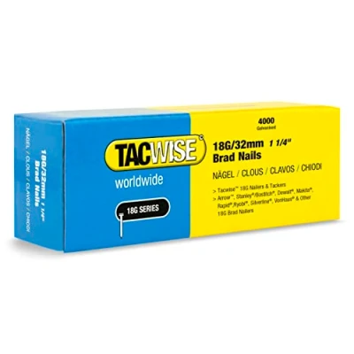 Image de Tacwise 1712 Clous de Finition Brad Galvanisés Type 18G / 32 mm, Lot 4.000