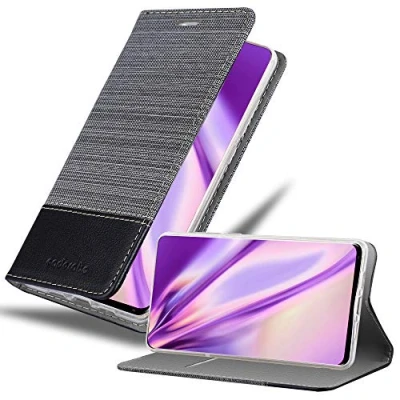 Image de cadorabo Coque pour Xiaomi Mi Mix 2 en Gris Noir Housse Protection avec Fermoire Magnétique, Stand Horizontal et Fente Carte Portefeuille Etui Poche Folio Case Cover