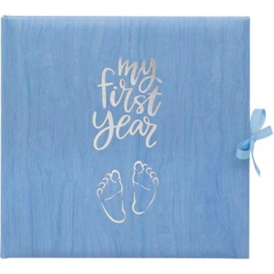 Image de Carnet de bord « My First Year » bébé pour commémorer la naissance tout au long sa première année sur Terre Bleu