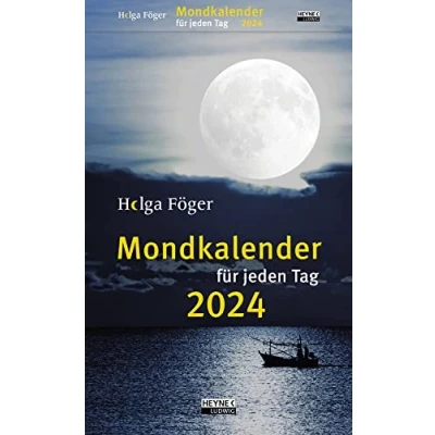 Image de calendrier lunaire pour tous les jours 2024 : quotidien à déchirer pages perforées poser ou suspendre 13,5 x 21,5 cm