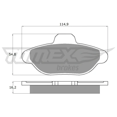 Image de TOMEX brakes TX 10 33 Jeu de plaquettes frein Essieu avant non préparé pour indicateur d&#039;usure FIAT: Cinquecento