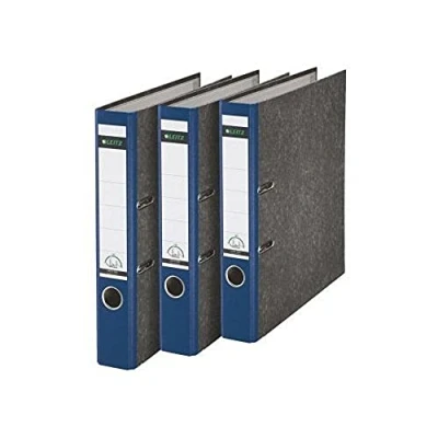 Image de Leitz 310315035 Classeur 180A Format A4 Dos étroit Bleu Lot de 3 (Import Allemagne)