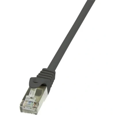 Image de Câble réseau LogiLink CAT6 F/UTP noir 1m Moulé, sans crochet, garantie 2 ans