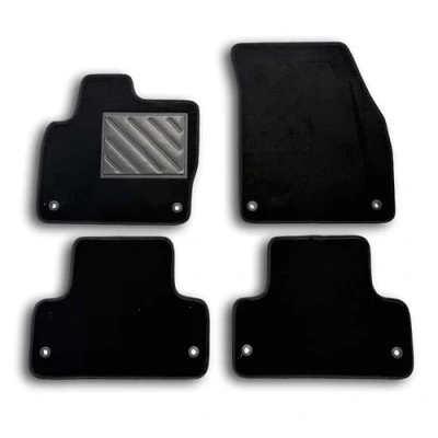 Image de Tapis de Sol pour Range Rover Evoque I 2011 2019 sur Mesure, antidérapant, Talonnette en Caoutchouc renforcé et Boutons Fixation