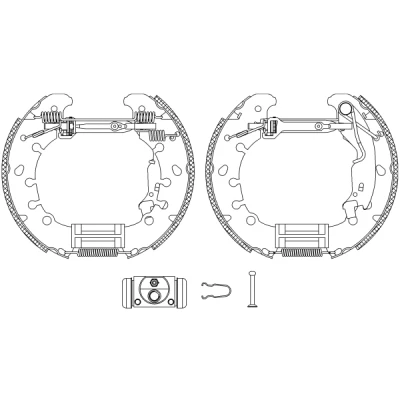 Image de TEXTAR Shoe Kit Pro 84065300 de freins, freins à tambours avec cylindre roue, élément d&#039;ajustage OPEL: Corsa D 3/5 portes, Adam