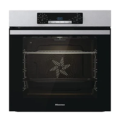 Image de Hisense BI64211PX Four multifonction Cavité XXL de 77L, Pyrolyse, 13 Fonctions, Fonction Pizza 300C, AirFry, Affichage LED, Inox, Classe A+