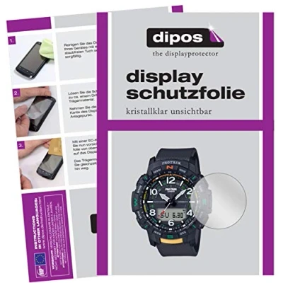 Image de dipos I 2X Protection ecrán Compatible avec Casio PRT B50 Pro Trek Films de d&#039;écran Transparent
