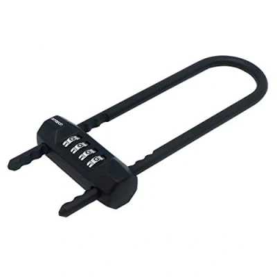 Image de Amtech T1888 Cadenas à combinaison anse longue réglable 4 chiffres Noir