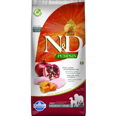 Image de N&amp;D Pumpkin nourriture pour chiens Poulet moyennes et grandes races 12 kg