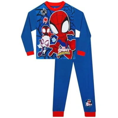 Image de Marvel Pyjama Spiderman Enfant Garcon Hiver Bleu 3 4 Ans