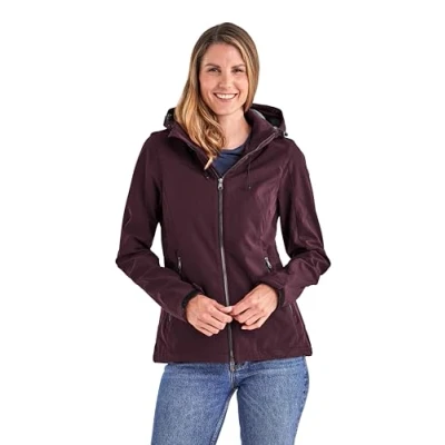 Image de killtec Femme Femmes Veste softshell/veste d&#039;extérieur avec capuche amovible Damen Softshelljacke Softshelljacke, brombeere, 42, 41113 000