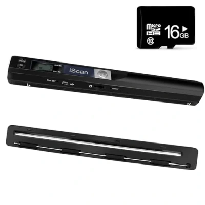 Image de Scanner de Documents Portable AOZBZ d&#039;images USB 900DPI Photos Couleur A4 Numérisation (Carte 16GTF), Blanc (Scanner)