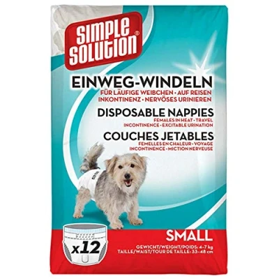 Image de Simple Solution Couches Jetables Pour Chiens, Taille Petite 12 Pièces