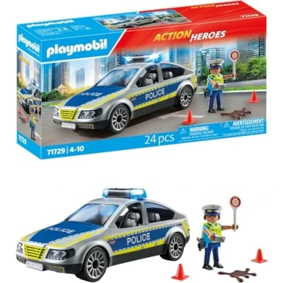 Image de PLAYMOBIL 71729 Voiture police avec sirène et gyrophare