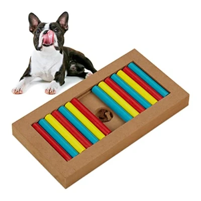 Image de Relaxdays Jouet d’Intelligence pour Votre Chien, Accessoire Pratique, friandises à Cacher, en MDF, Multicolore