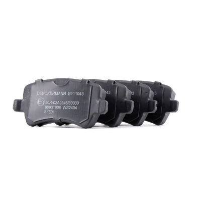 Image de DENCKERMANN B111043 Jeu de plaquettes frein Essieu arrière non préparé pour indicateur d&#039;usure, contact signal d&#039;usure exclu VOLVO: V60 I