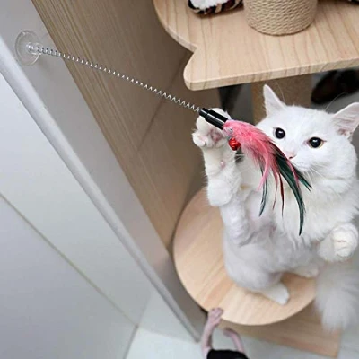 Image de Jouets pour chat avec plumes et fausses souris Durable utile