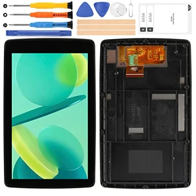 Image de LCD Écran de Remplacement pour BMW Motorrad Navigator VI 6 Moto Tactile Digitizer Verre Assemblée avec Réparation Kit (Noir Cadre)