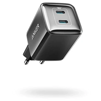 Image de Anker Chargeur 521 (Nano Pro) USB C, 40W, iPhone Rapide à Deux Ports PIQ 3.0 (Non Pliable), Compact, pour 15/14/13 Pro Max, Galaxy, iPad Mini et Autres (câble Non Inclus)
