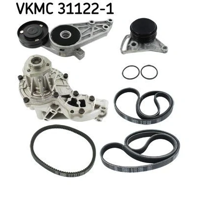 Image de Pompe à eau+Jeu de courroie trapézoïdale nervures SKF VKMC 31122 1
