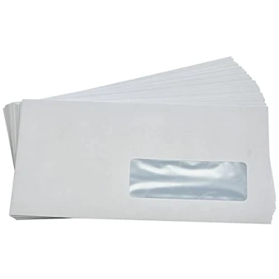 Image de Elco 60289 Boite de 500 enveloppes avec fenêtre Format DL Blanc