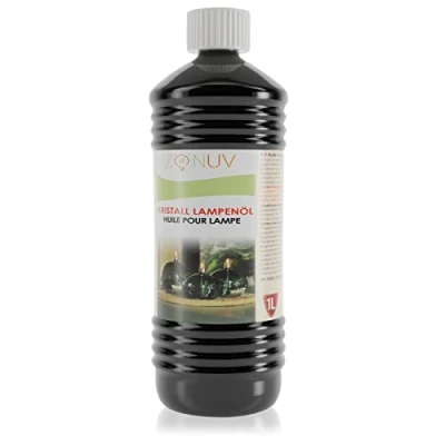 Image de ZONUV Huile de lampe à paraffine Liquide Pure 99% pour les lampes kérosène, torches et huile, combustible liquide, utilisation intérieure extérieure (1 litre)