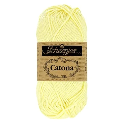 Image de Scheepjes Catona 100 Citron Mousseline de soie Fil 10x10g