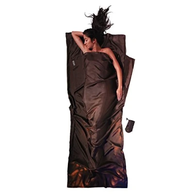 Image de Cocoon ST Sac de couchage (Travelsheet) Soie Mixte Adulte Brun (Muddy Eleph) 86&quot;x35&quot;