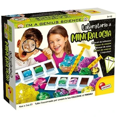 Image de Liscianigiochi I&#039;m a Genius Laboratoire de Minéralogie Estoy Jeu Scientifique, 83923, Multicolore, 38.8 x 28.5 7.8 cm