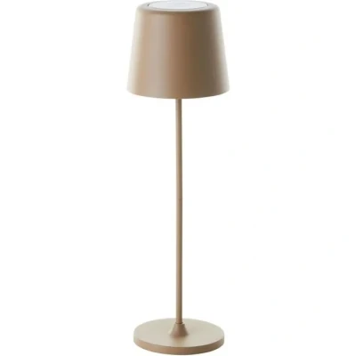 Image de Brilliant Kaami Lampe de table d&#039;extérieur LED 37 cm cappuccino mat/bambou doré 2 W intégrée