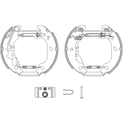 Image de TEXTAR Shoe Kit Pro 84054400 de freins, freins à tambours avec cylindre roue, élément d&#039;ajustage FIAT: Punto II 3/5 portes