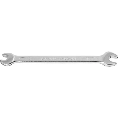 Image de Clé à fourche double 18 X 19 mm TOOLCRAFT Acier allié chrome vanadium mat et chromé