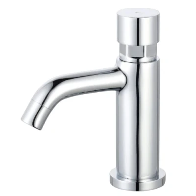 Image de Essebagno 9000857 Cilindro push robinet lave mains chrome eau froide