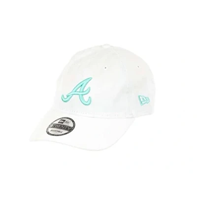 Image de New Era Atlanta Braves MLB Team White Turquoise 9Twenty Unstructured Strapback Cap One Size