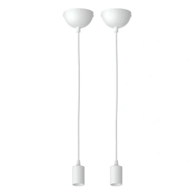 Image de ledscom.de 2 pièces Suspension/lampe à suspendre DORI, blanc mat, 1x E27 max. 60W
