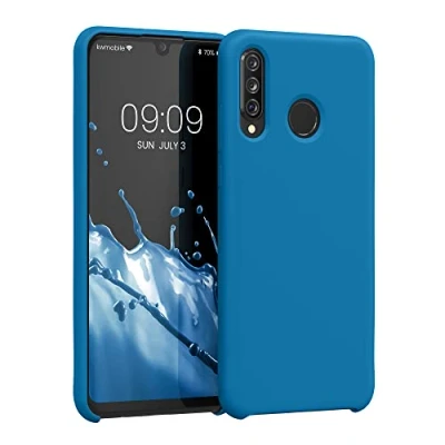 Image de kwmobile Housse Compatible avec Huawei P30 Lite Coque de téléphone Protection Souple en TPU Silicone Bleu Vif
